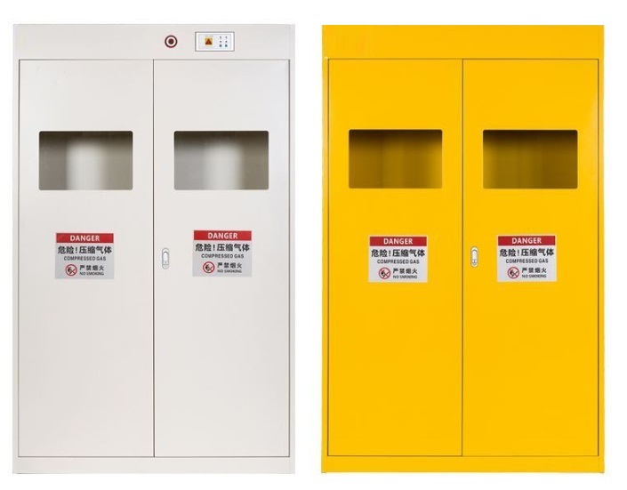 Gas cylinder storage cabinet